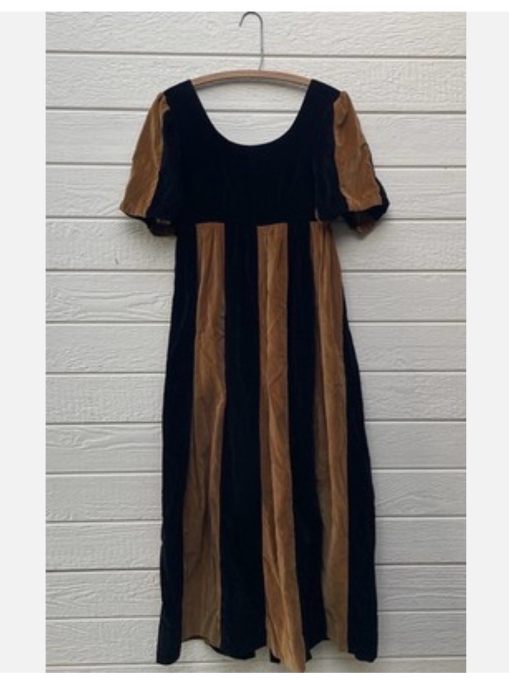 Couriers Vintage revival Empire waist Velveteen Renaissance Dress